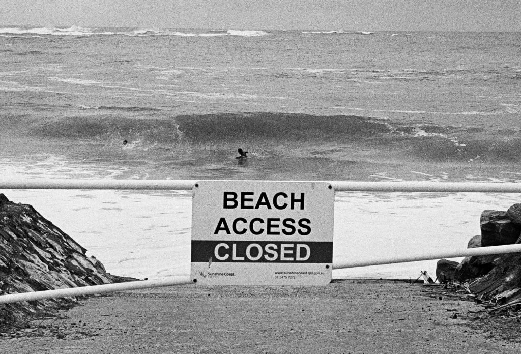 Beach Access Closed, Moffat Beach - Sean Smith Photography